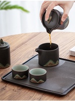 Nouveau Design Portable Logo personnalisé voyage four fixe Kung Fu juste tasse cadeau service à thé avec sac