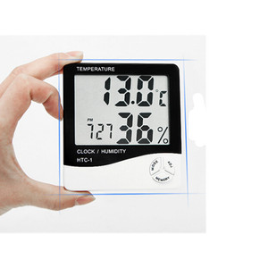 Kỹ thuật số <span class=keywords><strong>LCD</strong></span> Nhiệt kế ẩm kế nhiệt độ độ ẩm đồng hồ điện tử trong nhà <span class=keywords><strong>LCD</strong></span> đồng hồ kỹ thuật số HTC1 - Product Image 2