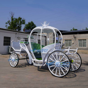 Carruaje de Calabaza, Carruaje Tirado por Caballos, Carruaje de Calabaza de Estilo Europeo Confortable para Bodas, Carruaje de Calabaza Eléctrico para Turismo - Product Image 5