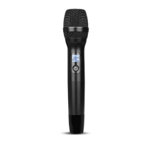 Microphone sans fil UHF professionnel à double canal avec réception longue portée, adapté au divertissement à domicile et au karaoké