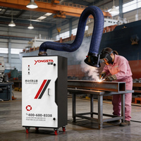 Extracteur de fumées de soudage portable à bras simple ou double pour atelier de fabrication de machines d'ingénierie