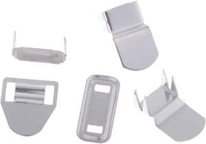 100세트 JieLi JL-510 황동 니켈 프리 실버 후크 및 클라스프 16x10mm 바지/스커트 비봉제 패션 의류 DIY - Product Image 5