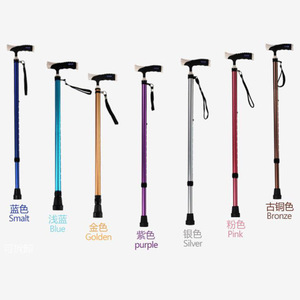 <b>Walking</b> Stick Aluminum Alloy Anti-Slip Rubber Tip Adjustable Height For Elderly Hiking Support - Product Image 3