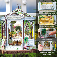 Nouveau style Kit de bricolage en bois pour niche à livres GHGC401 Windsor Flower House, maison de poupée miniature, puzzles 3D pour adultes
