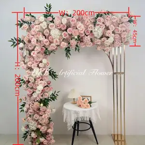 2024 Artificial Flower Factory Best Selling Product Silk Pink Flower Backdrop Wedding Decoration