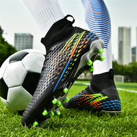 Chaussures de Football d'Extérieur pour Hommes, Crampons Durables en PU avec Longs Crampons, Grandes Tailles