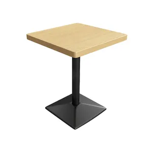 Commercial Use Wooden Restaurant Cafe Table Small Square Wood Top Dining Table For Restaurant