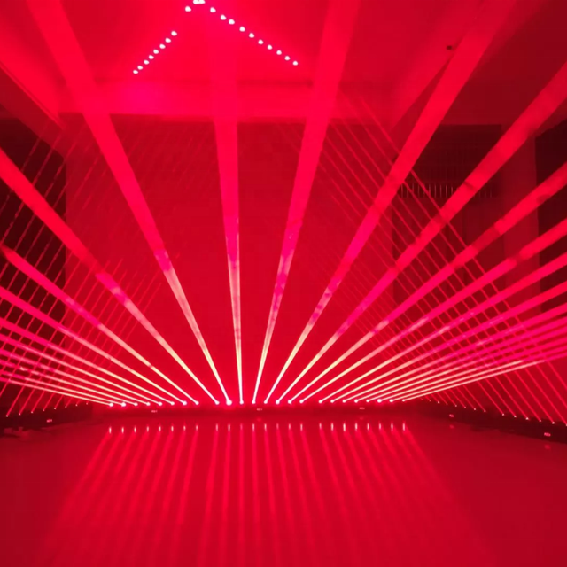 Bar Eight Hole Laser Lamp DJ Moving 8 Eyes Disco Laser Lights Show Red Color Beam Laser Stage Projector