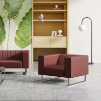 Canapé d'angle rembourré durable en gros d'usine, mousse haute densité, tissu PU, design moderne pour écoles et hôpitaux