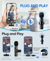 3-in-1-Kabelloses Lavaliermikrofon – Plug & Play-Mikrofon mit Geräuschunterdrückung für Streaming, Unterricht, Vlog