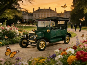 Voiture électrique classique de luxe pour les visites d'hôtes dans les manoirs, véhicule rétro de tourisme 5 places pour les événements de mariage et l'hôtellerie des manoirs - Product Image 3
