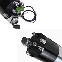 CNC LY Motor poros berpendingin air kecepatan tinggi 5,5kw 24000RPM - BT30 ATC CNC ukiran untuk batu/logam/kayu, sabuk Drive, kebisingan rendah
