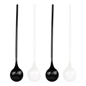 Disposable Long-Handled Plastic Spoons For Herbal Jelly Ice Cream Milk Tea Dessert Shops - Product Image 4
