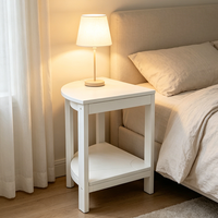Table d'appoint compacte en plastique imitation bois, mobilier d'extérieur en plastique imitation bois, table d'appoint imperméable pour balcon, cour et terrasse