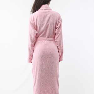 Bata de Baño Larga de Invierno para Mujer, de Lujo, con Cuello en V, Diseño a Cuadros, Secado Rápido, Lavable a Máquina, Ropa de Dormir para Mujer - Product Image 4