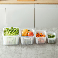 Boîte de rangement pour réfrigérateur en PP de qualité alimentaire, conteneur de préparation culinaire pour fruits, légumes, œufs, organisateur de congélateur