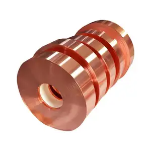 Copper Foil 0.1mm Copper Strip Coil Manufacturer Copper Coil / Copper Strip / Copper Tape For Battery