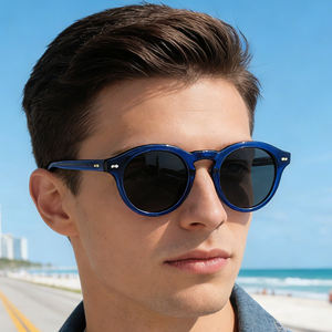 Gafas de Sol Unisex Modernas con Marco Cuadrado de Acetato, Lentes Anti-Radiación, Protección UV, Diseño de Lujo, Montura Completa, OEM - Product Image 1