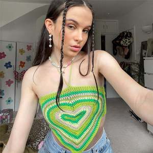 Traje de Baño Personalizado para Mujer, Diseño de Corazón, Top de Punto con Estampado de Corazón, Bikini Sexy, Traje de Baño de Playa para Mujer, Top de Bikini de Crochet - Product Image 5