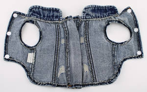 3XL ~ 8XLสัตว์เลี้ยงสุนัขเสื้อผ้าฤดูใบไม้ผลิฤดูร้อนฤดูใบไม้ร่วงฤดูหนาว Bull Terrier Golden Retrieverสุนัขเครื่องแต่งกายสไตล์ใหม่Drawstring Denimเสื้อกั๊ก - Product Image 4