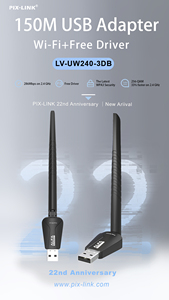 Alfa Nhà Máy Ban Đầu 150Mbps USB Wifi Adapter Miễn Phí Điều Khiển Ăng Ten Bên Ngoài Cho Card Mạng Không Dây Dongle Cho <span class=keywords><strong>PC</strong></span> Máy Tính Để Bàn - Product Image 2