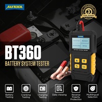 AUTOOL de prueba de batería medidor de medida de la batería de coche de BT360 de batería automotriz de sistema de arranque de carga analizador
