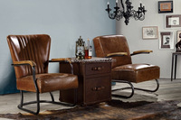 Handgefertigtes Echtleder-Sofa-Set Sessel für Wohnzimmer, Einkaufszentren & Hotels mit Hochdichtem Schaumstoff