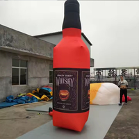 Signe publicitaire gonflable de danseur d'air personnalisé accrocheur signe de bienvenue de danseur de ciel de forme de bouteille de bière