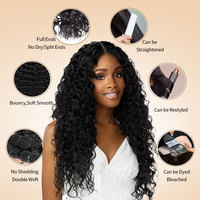 Lots de Cheveux Humains Vierge Non Traités Ondulés Naturels du Vietnam, 26-30 Pouces, Couleur Naturelle, Double Tirage, Vente en Gros