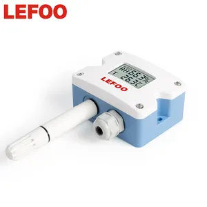Lefoo transmissor de sensor fixo na parede, transmissor de temperatura rs485/modbus da saída e umidade para uso industrial