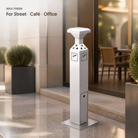 Poteau de sol carré MAX en acier inoxydable, finition brossée 201, design moderne et luxueux pour hôtels et restaurants