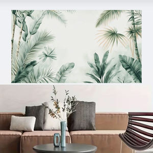 Impresión en Lienzo de Arte Mural de Plantas Tropicales Grandes Personalizable, Pintura de Paisaje para Decoración de Sala de Estar, Decoración de Pared Botánica Verde - Product Image 5