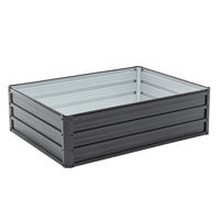 Bac de culture surélevé en acier galvanisé noir MQ Simple 4x3x1ft pour légumes et herbes, fabrication chinoise