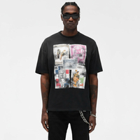 Camiseta Personalizada Estilo Streetwear con Impresión Digital Gráfica DTG de 260gsm para Hombre, Camisa Oversized 100% Algodón