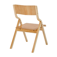 Chaise pliable en bois simple de style nordique japonais pour bureau à domicile, salle à manger, salon de thé au lait, meubles de sanatorium