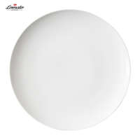 Ensemble de 8 assiettes plates en porcelaine fine de 10,5 pouces, rondes, blanches, pour hôtel, restaurant, vaisselle