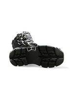 Bottes de moto en métal Cyberpunk 2026, nouvelle mode, noires, semelle épaisse, rondes, décontractées, bottes de chevalier, street rock, talon épais