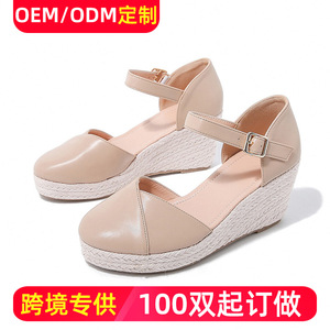 Sandalias de Plataforma Coco SILIYA con Punta Abierta, Suela de Paja y Cierre de Hebilla para Mujer - Product Image 5