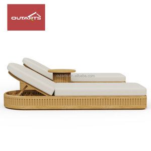 Lettini Prendisole in Legno di Teak per Esterni, Sedie da Giardino e Spiaggia, Arredamento per Cortile - Product Image 5