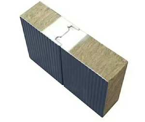 Panneaux sandwich modernes <span class=keywords><strong>de</strong></span> <span class=keywords><strong>50</strong></span> <span class=keywords><strong>mm</strong></span> avec <span class=keywords><strong>laine</strong></span> <span class=keywords><strong>de</strong></span> <span class=keywords><strong>verre</strong></span> et métal pour murs extérieurs et toitures en construction <span class=keywords><strong>de</strong></span> bâtiments industriels - Product Image 3