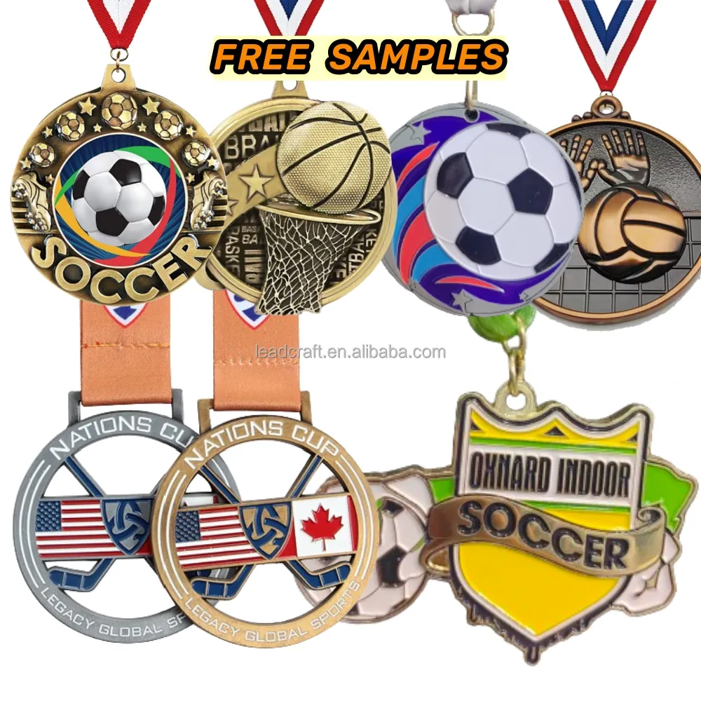 Wholesale Custom Cheap Award Run Medals Volleyball Baseball Football Soccer Basketball Medals Sport Metal Medallion Custom Sport
