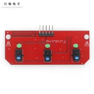 Módulo de sensor infrarrojo de 3 canales Funduino Tcrt5000 para seguimiento de líneas en coches robóticos inteligentes - Product Image 3