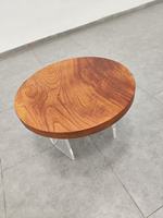 Table Basse Moderne en Bois Massif à Bord Brut, Robuste et Écologique, Polyvalente pour Bar à Domicile et Salle à Manger, Plateau de Table en Bois Massif de Qualité Supérieure