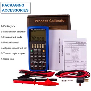 เครื่องสอบเทียบกระบวนการอเนกประสงค์ Vc24 เครื่องสอบเทียบเอาต์พุต RTD จอแสดงผล LCD คู่ ใช้พลังงานจากแบตเตอรี่ AAA สำหรับการวัดอุณหภูมิ - Product Image 6