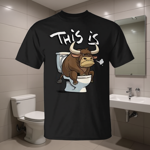 Camiseta con estampado de toro en el baño: This Is Bullshit Angry Bull - Product Image 3