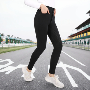High Quality <strong>Women's</strong> Horse Riding Breeches Full Silicone <strong>Jodhpurs</strong> with Zipper Equestrian Clothing - Product Image 1