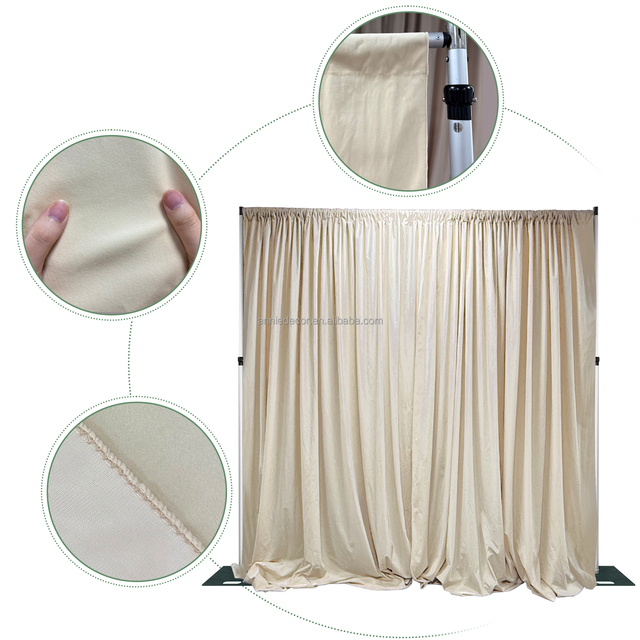 Wide in Width Plain Velvet 10 FT 12 FT 14FT Beige Heavy Velvet Backdrop Drapes Curtain Wedding Banquet Events Decoration
