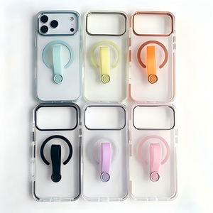 Custodia di Lusso in Metallo e TPU Acrilico <span class=keywords><strong>con</strong></span> Anello Girevole a 360° Antiurto e Anticaduta per <span class=keywords><strong>iPhone</strong></span> 17 16 15 14 13 Pro - Product Image 1