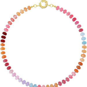 Unisex Sportliche Halskette mit Bunten Perlen aus Naturstein im Regenbogen-Strandstil, Dopamin-Inspirierte Kette - Product Image 3