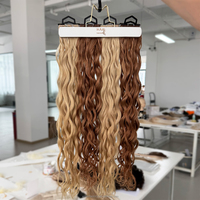 Extensions de cheveux humains russes Genius Weft, couleur blonde invisible, cuticules intactes et alignées, balayage Genius Weft